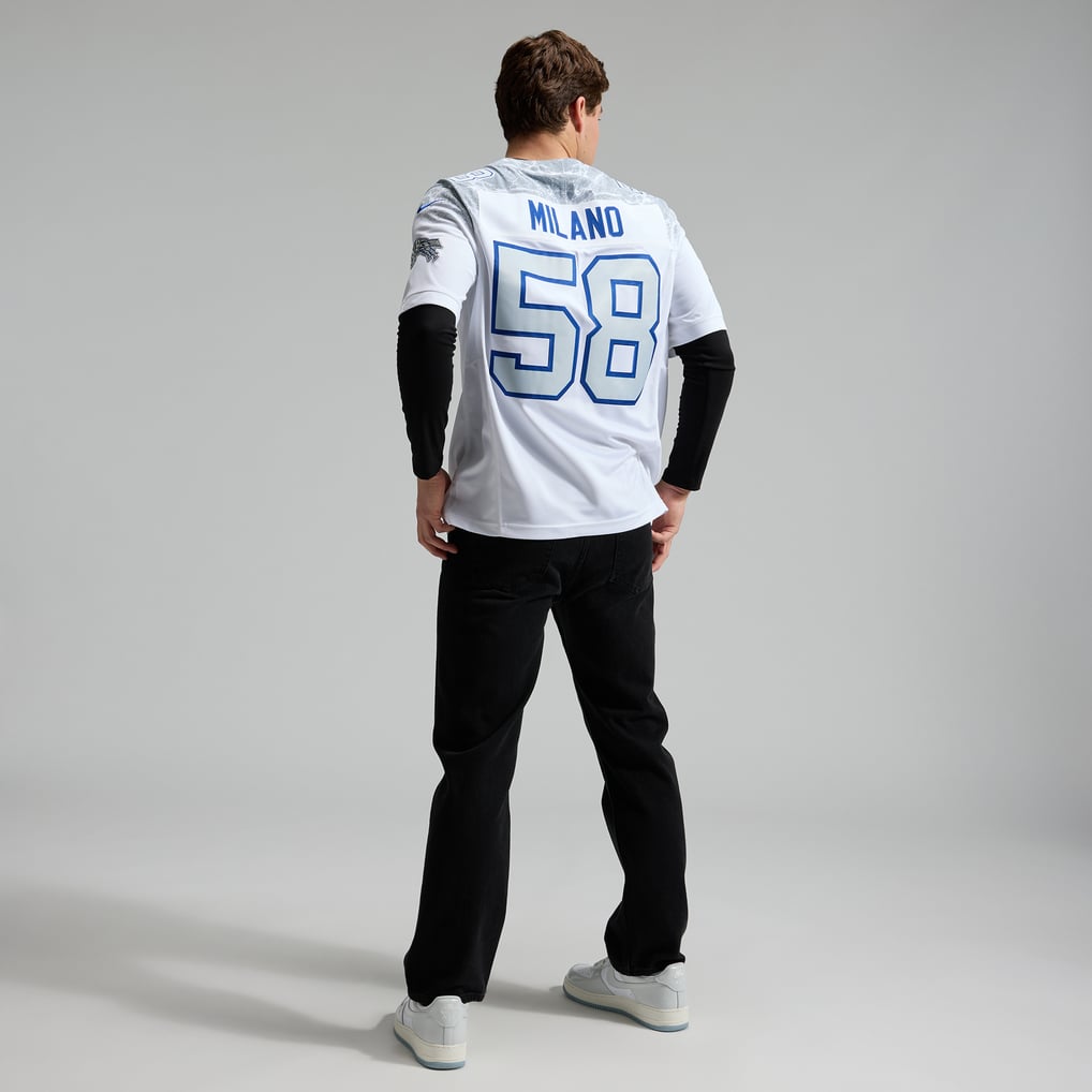 Men's Buffalo Bills Matt Milano White Rivalries Collection Stitched Limited Jersey