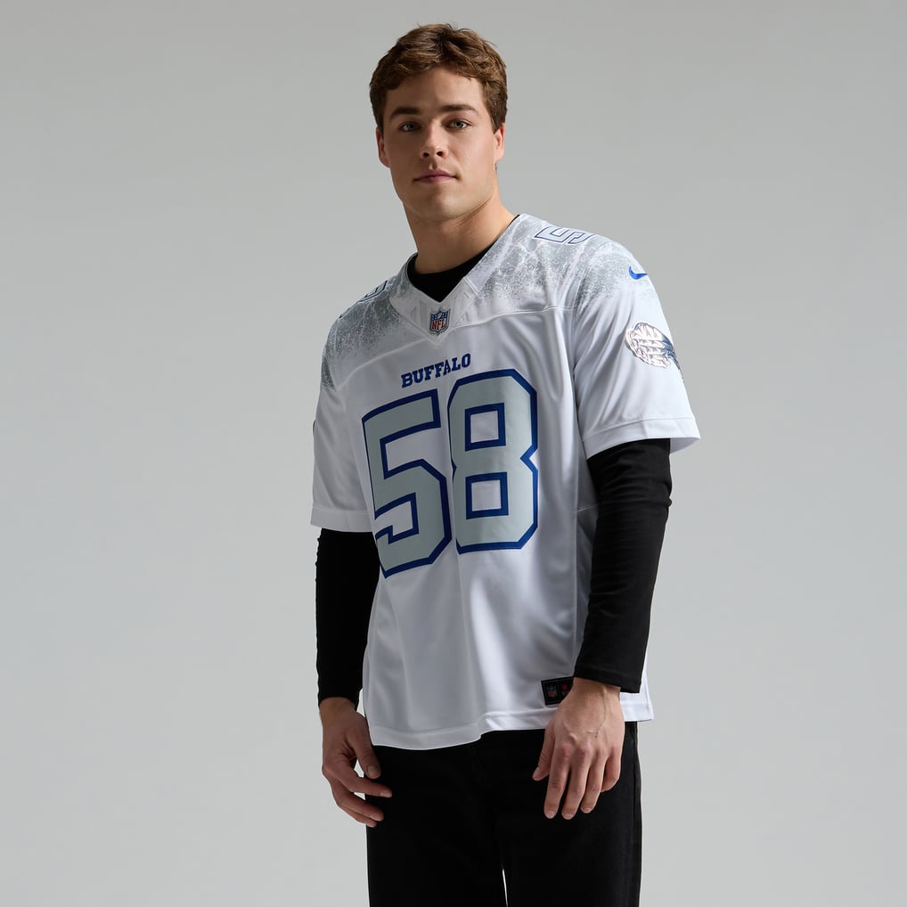 Men's Buffalo Bills Matt Milano White Rivalries Collection Stitched Limited Jersey
