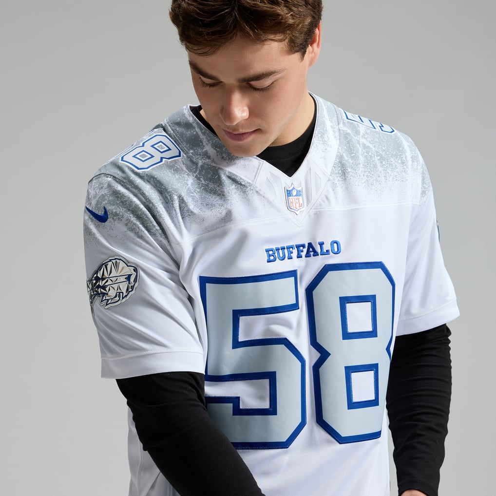 Men's Buffalo Bills Matt Milano White Rivalries Collection Stitched Limited Jersey