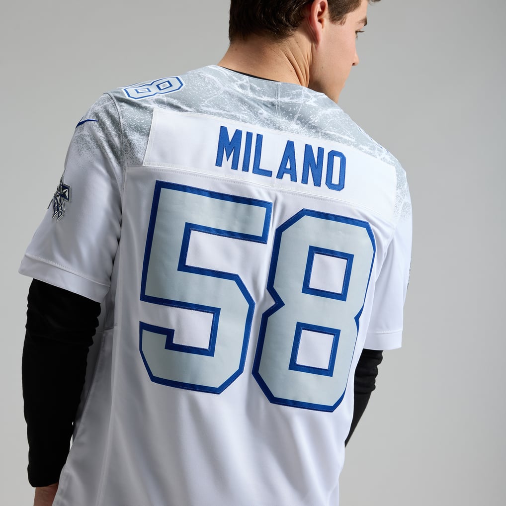 Men's Buffalo Bills Matt Milano White Rivalries Collection Stitched Limited Jersey