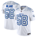 Men's Buffalo Bills Matt Milano White Rivalries Collection Stitched Limited Jersey