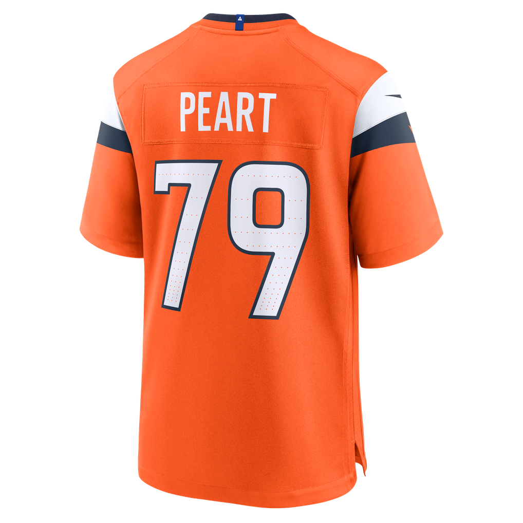 Men's Denver Broncos Matt Peart Orange Team Game Jersey