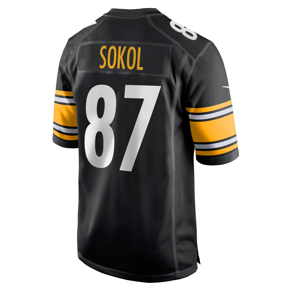 Men's Pittsburgh Steelers Matt Sokol Black Team Game Jersey