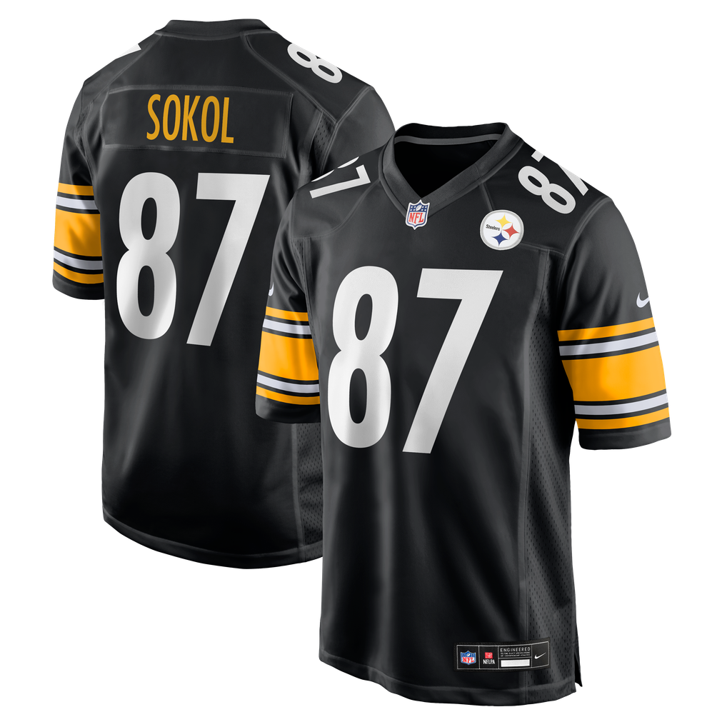 Men's Pittsburgh Steelers Matt Sokol Black Team Game Jersey