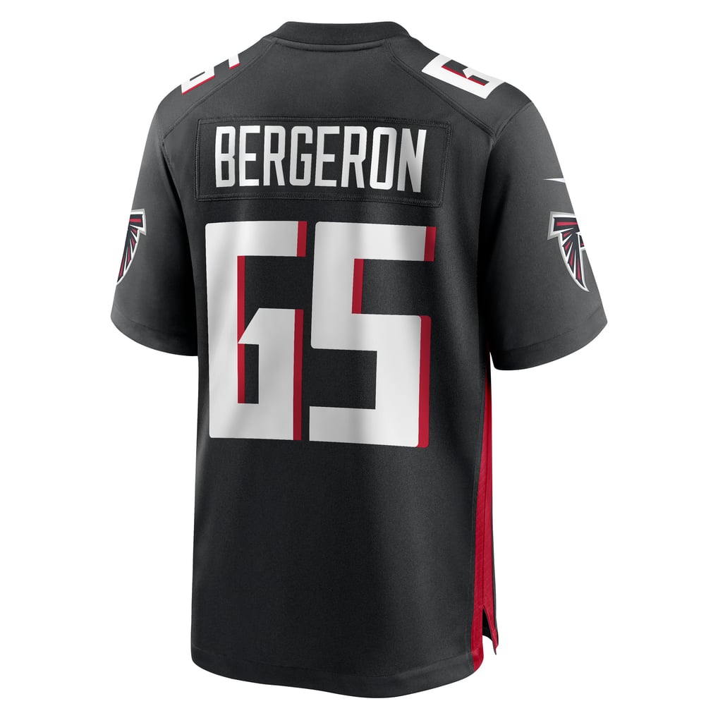 Men's Atlanta Falcons Matthew Bergeron Black Team Game Jersey
