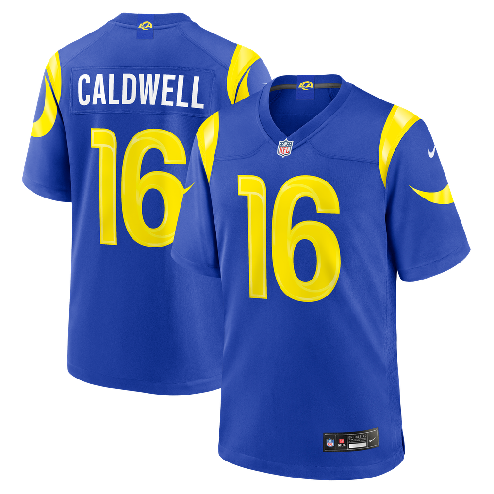 Men's Los Angeles Rams Matthew Caldwell Royal Team Game Jersey