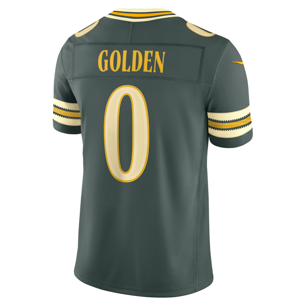Men's Green Bay Packers Matthew Golden Green 2026 Rivalries Collection Stitched Limited Jersey
