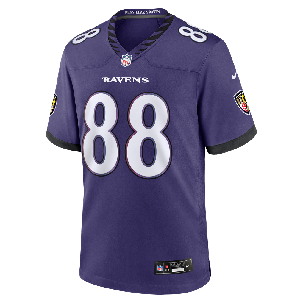 Men's Baltimore Ravens Matthew Hibner Purple Team Game Jersey