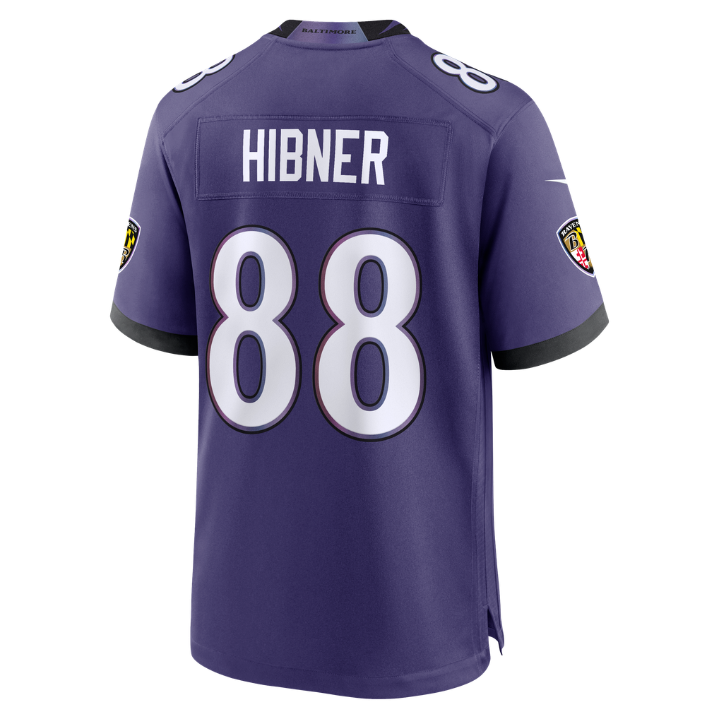 Men's Baltimore Ravens Matthew Hibner Purple Team Game Jersey