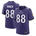 Men's Baltimore Ravens Matthew Hibner Purple Team Game Jersey