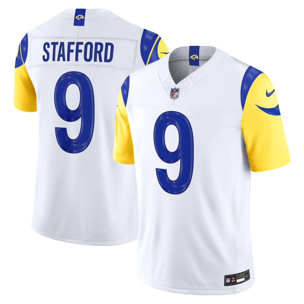 Men's Los Angeles Rams Matthew Stafford White Vapor F.U.S.E. Stitched Limited Jersey