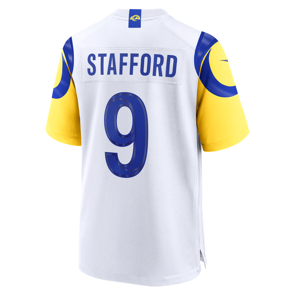 Men's Los Angeles Rams Matthew Stafford White Game Player Jersey