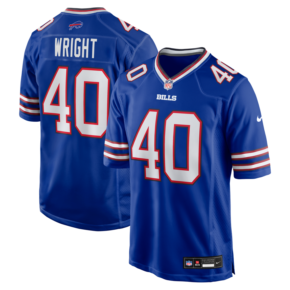 Men's Buffalo Bills Matthew Wright Royal Team Game Jersey