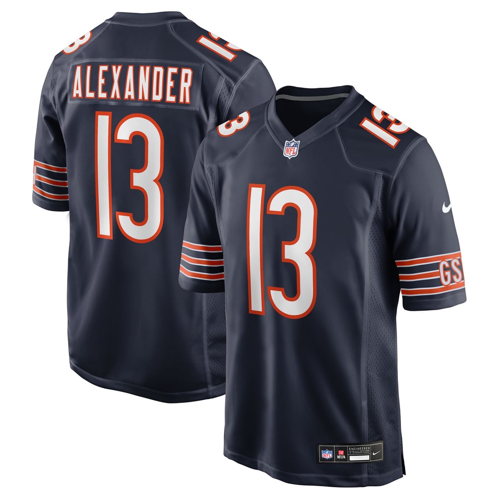 Men's Chicago Bears Maurice Alexander Navy Team Game Jersey