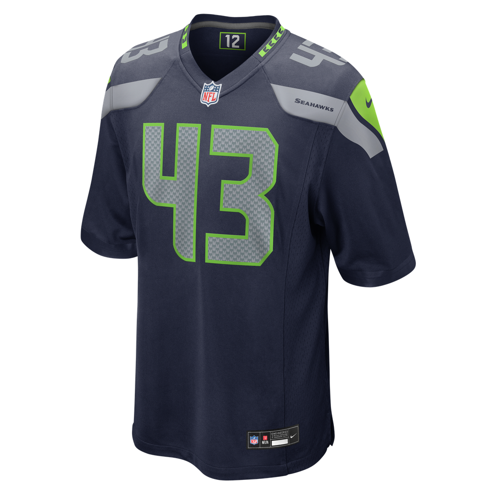 Men's Seattle Seahawks Maxen Hook College Navy Team Game Jersey