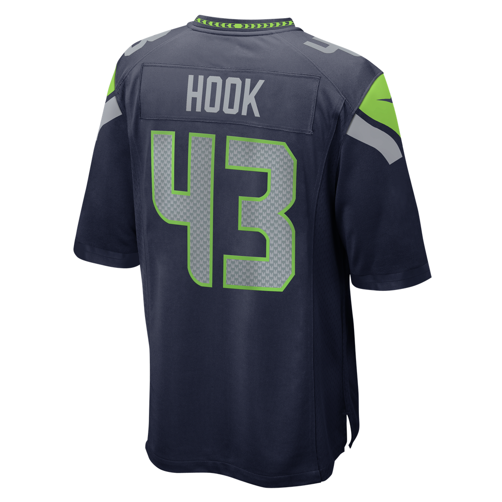 Men's Seattle Seahawks Maxen Hook College Navy Team Game Jersey