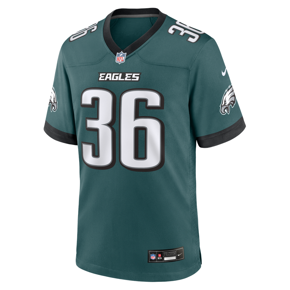Men's Philadelphia Eagles Maximus Pulley Midnight Green Team Game Jersey