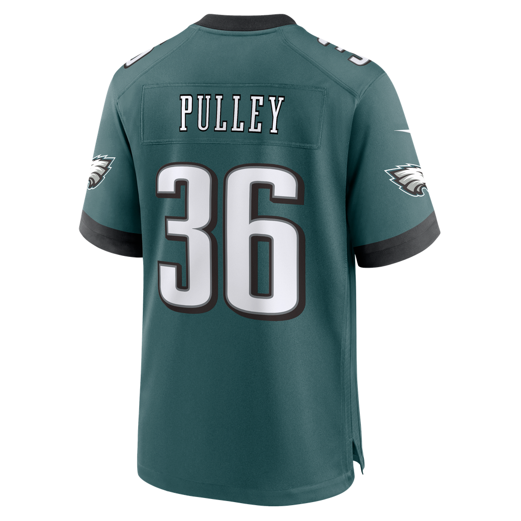 Men's Philadelphia Eagles Maximus Pulley Midnight Green Team Game Jersey