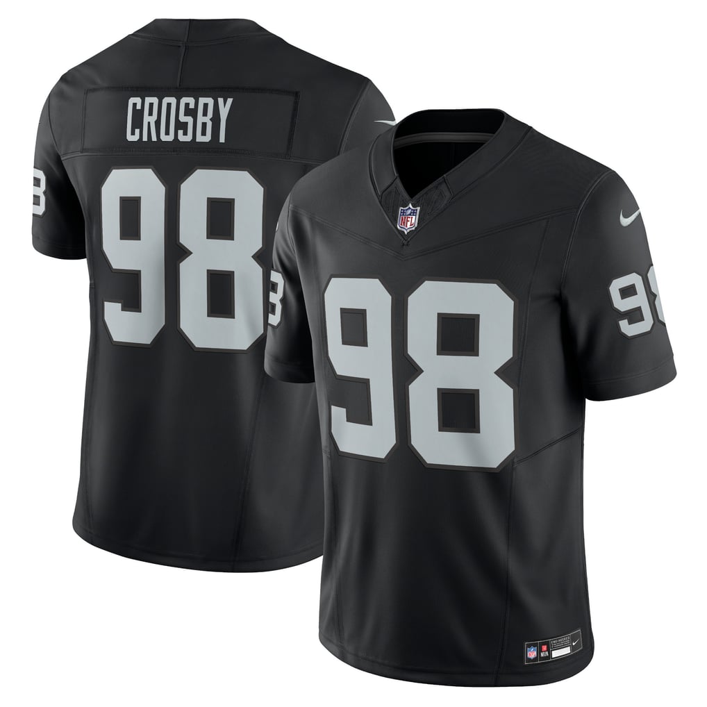 Men's Las Vegas Raiders Maxx Crosby Black Vapor F.U.S.E. Limited Jersey