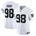 Men's Las Vegas Raiders Maxx Crosby White Vapor F.U.S.E. Stitched Limited Jersey