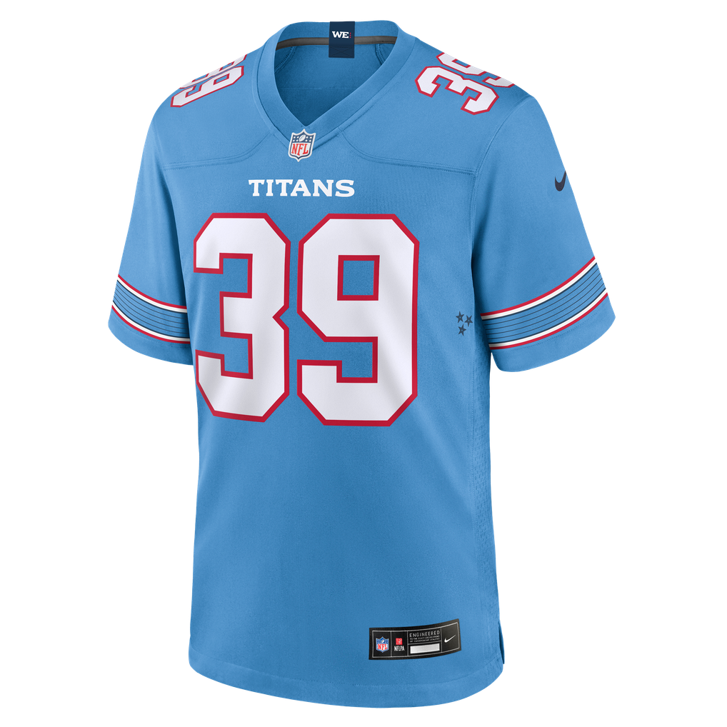 Men's Tennessee Titans Melvin Smith Jr Light Blue Team Game Jersey