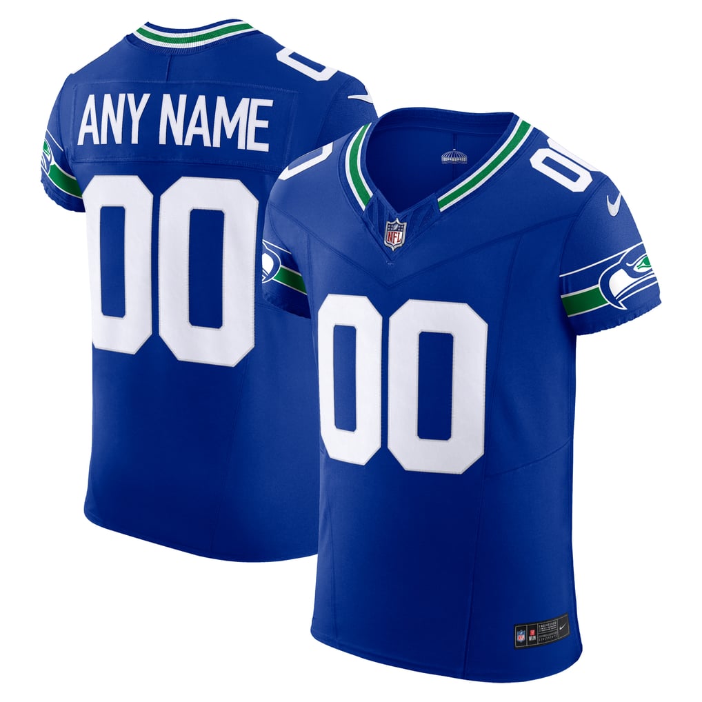 Men's Seattle Seahawks Men's Royal Alternate Vapor F.U.S.E. Elite Custom Jersey