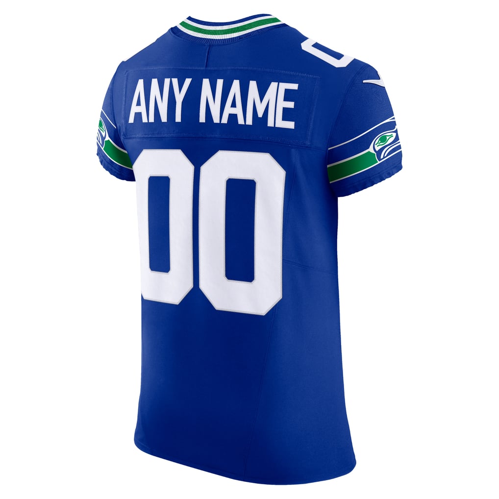 Men's Seattle Seahawks Men's Royal Alternate Vapor F.U.S.E. Elite Custom Jersey