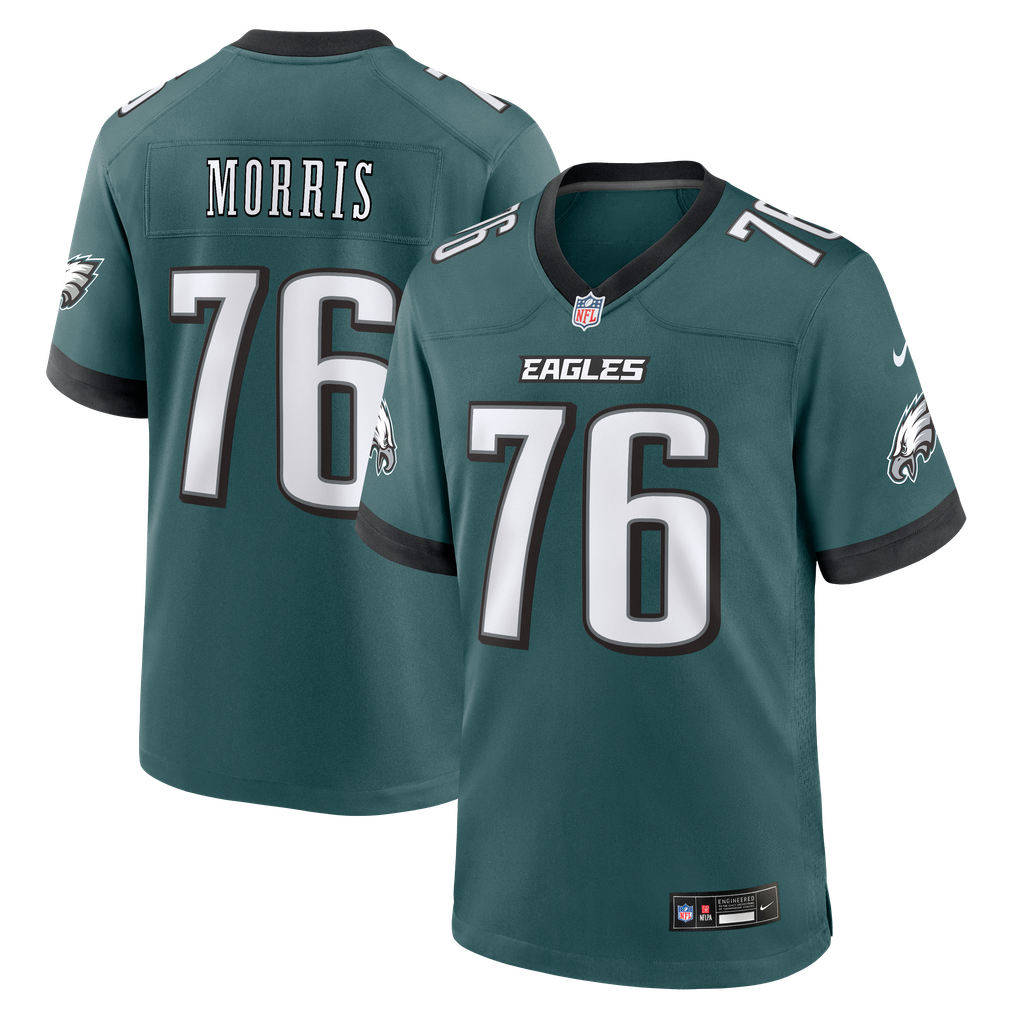 Men's Philadelphia Eagles Micah Morris Midnight Green Team Game Jersey