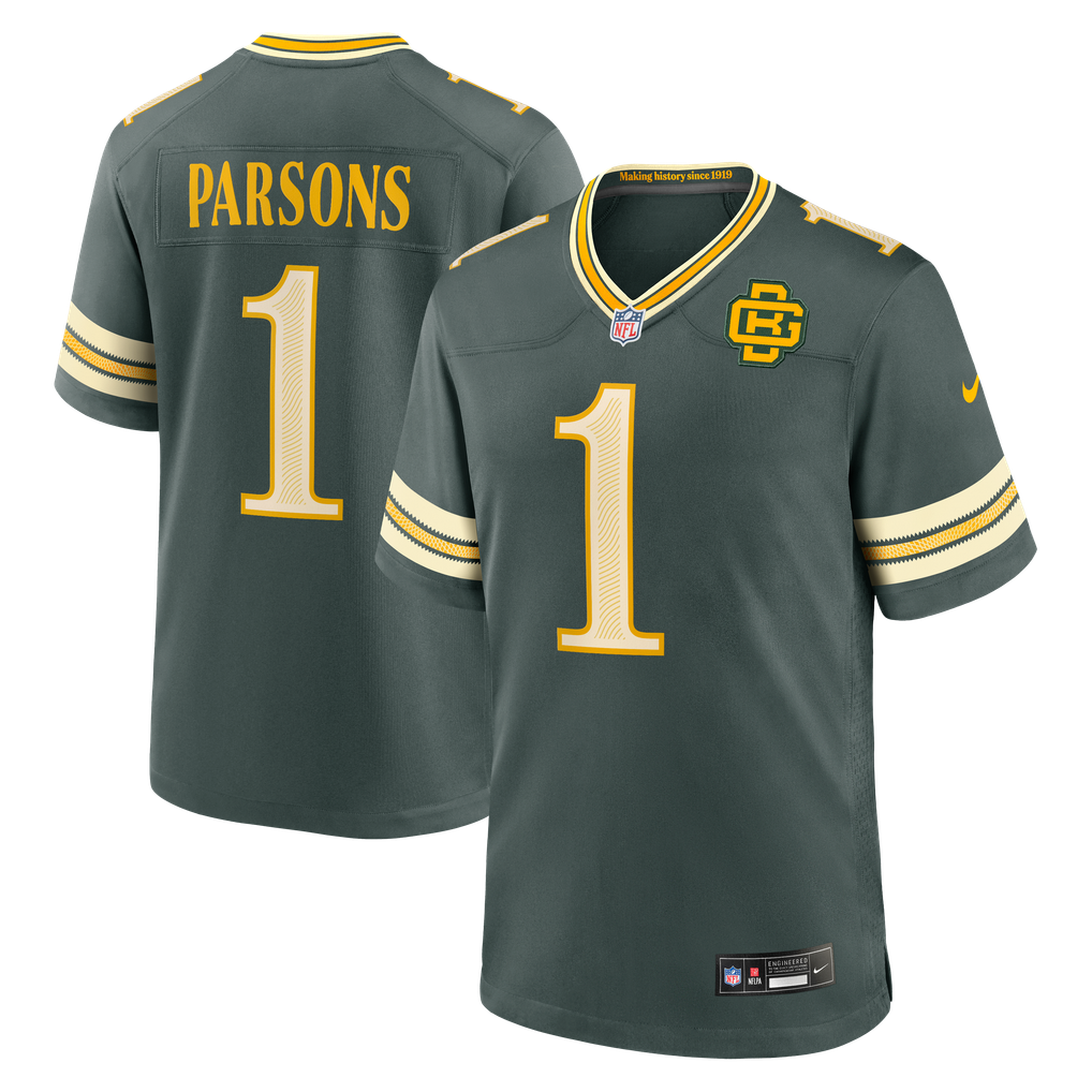 Men's Green Bay Packers Micah Parsons Green 2026 Rivalries Collection Game Jersey