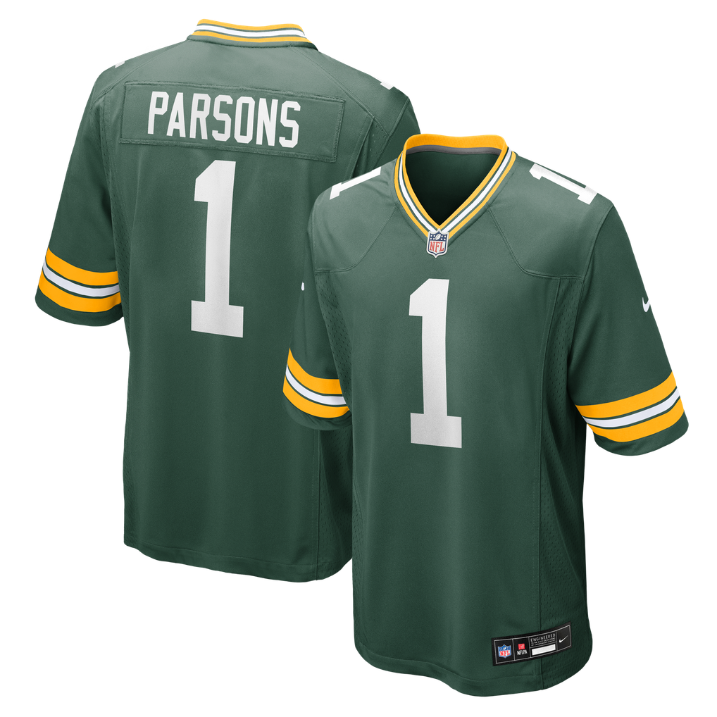 Men's Green Bay Packers Micah Parsons Green Game Player Jersey