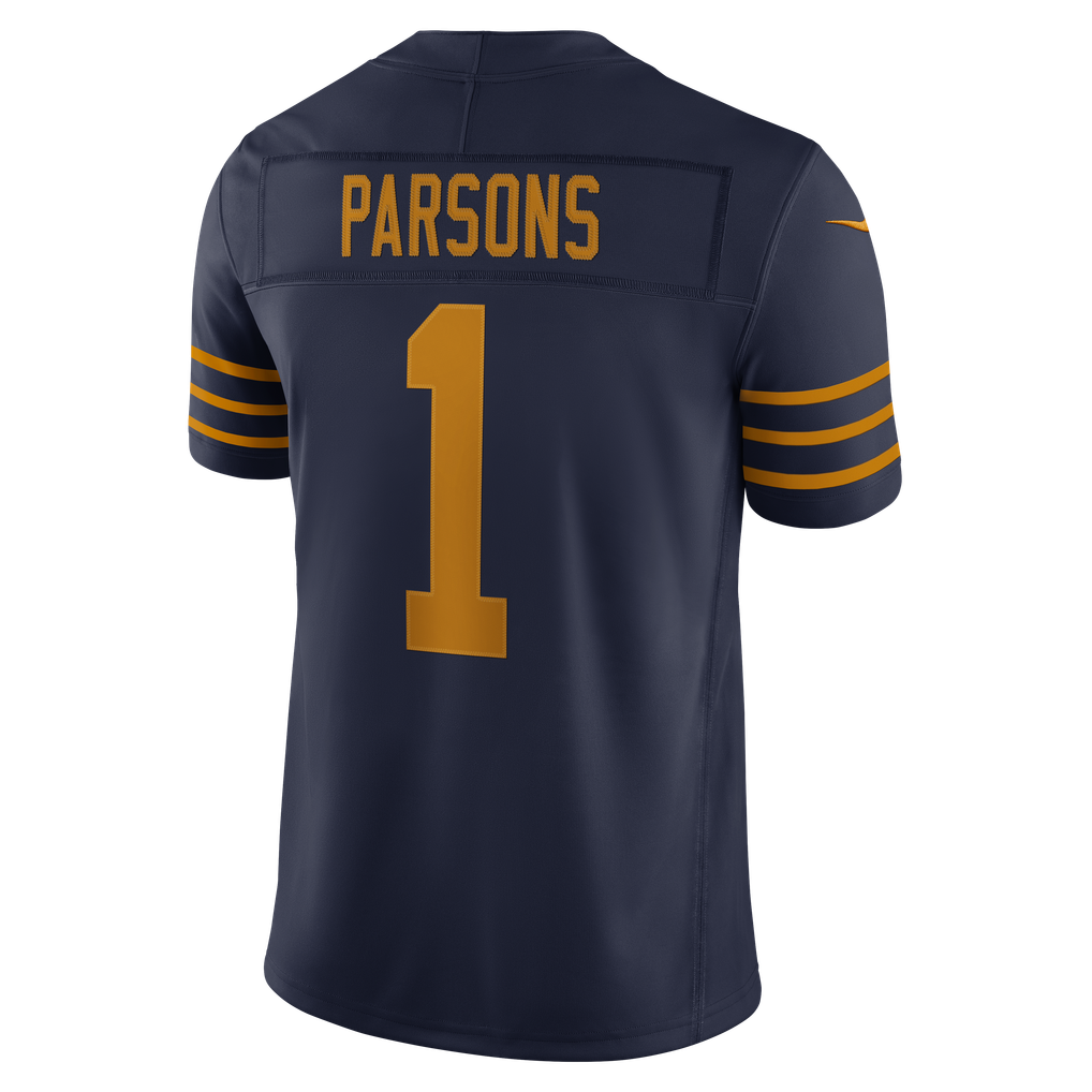 Men's Green Bay Packers Micah Parsons Navy Alternate Vapor F.U.S.E. Stitched Limited Jersey