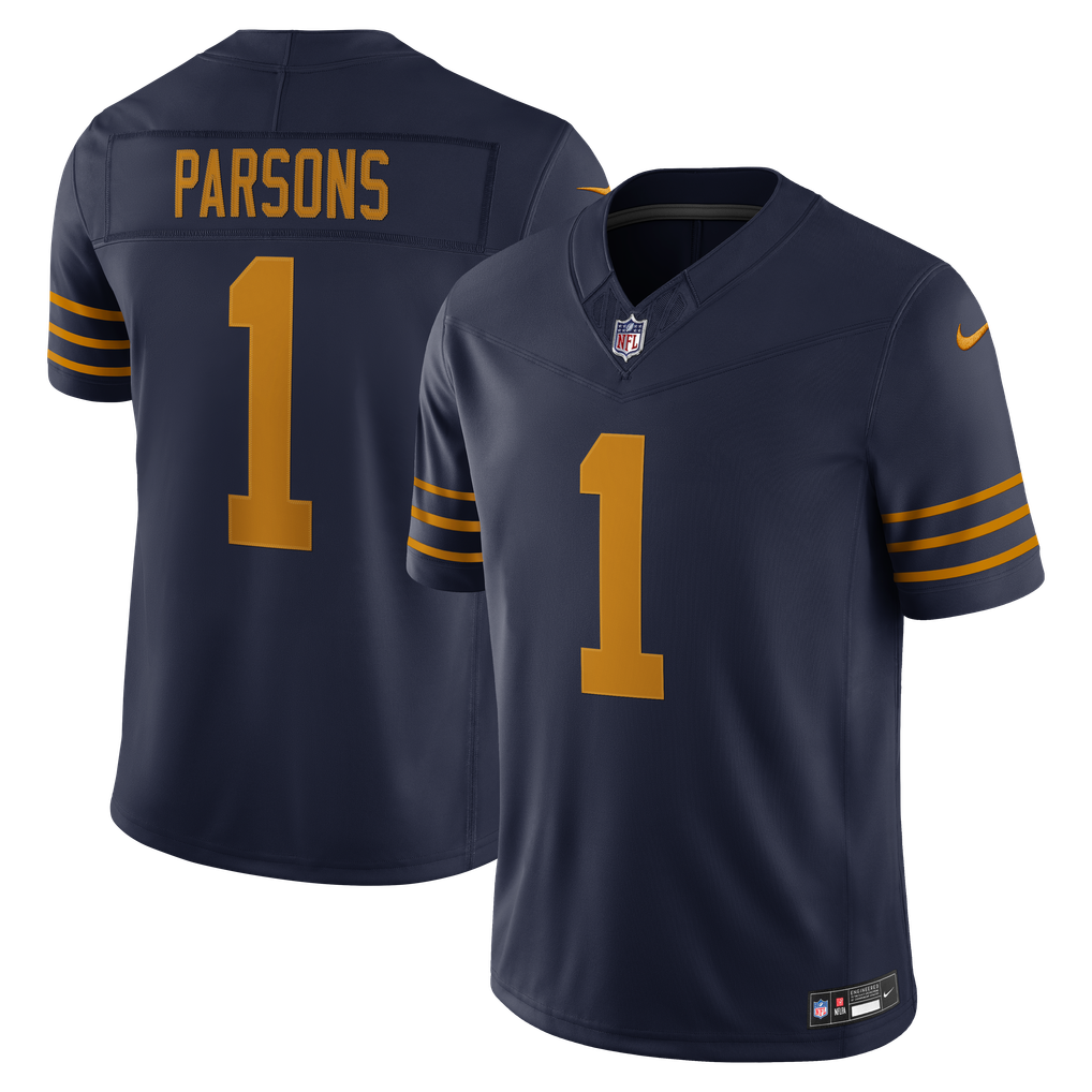 Men's Green Bay Packers Micah Parsons Navy Alternate Vapor F.U.S.E. Stitched Limited Jersey