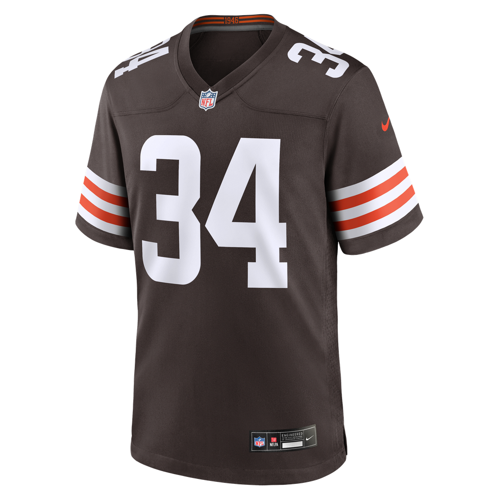 Men's Cleveland Browns Michael Burton Brown Team Game Jersey