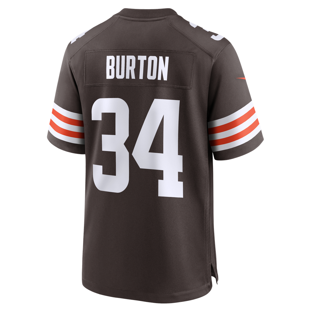 Men's Cleveland Browns Michael Burton Brown Team Game Jersey