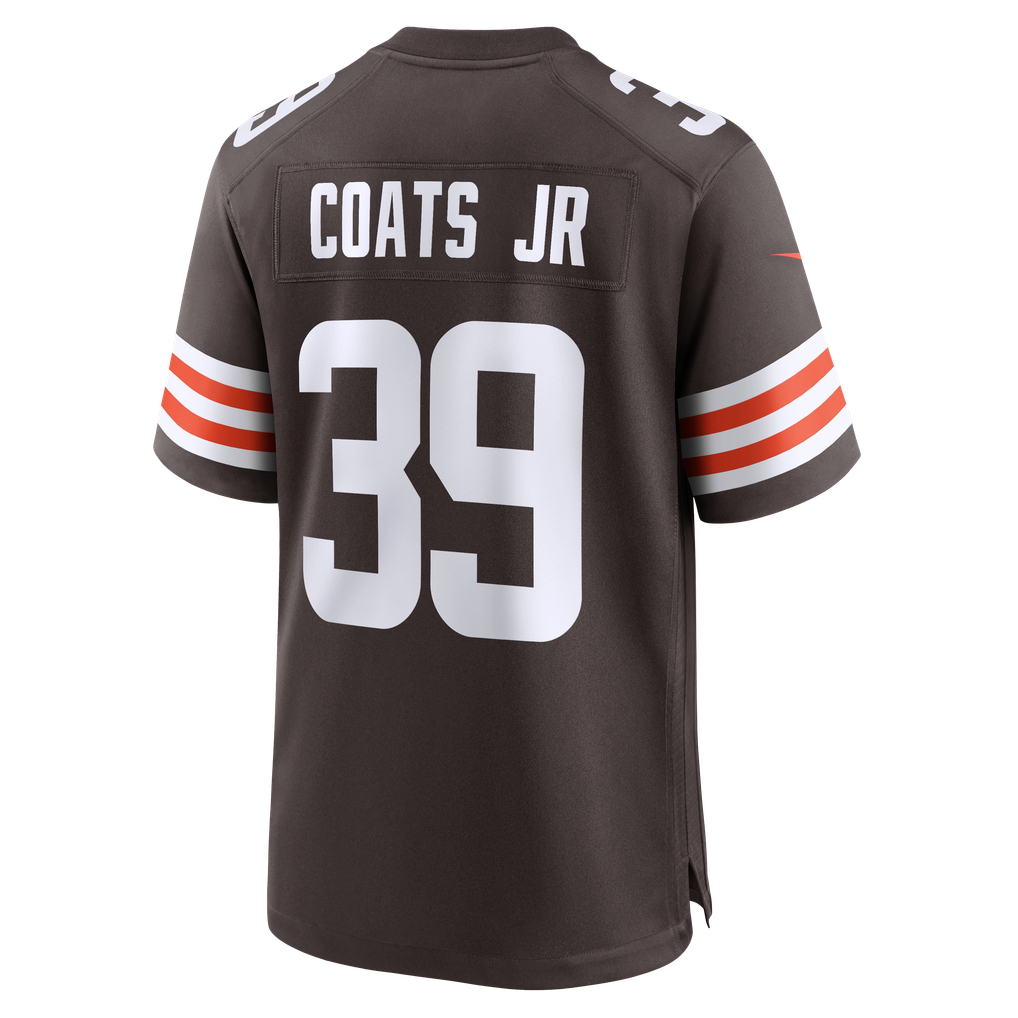 Men's Cleveland Browns Michael Coats Jr. Brown Team Game Jersey