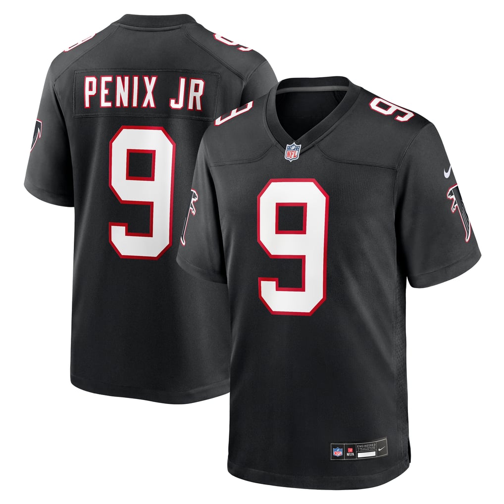 Men's Atlanta Falcons Michael Penix Jr. Black Alternate Game Jersey