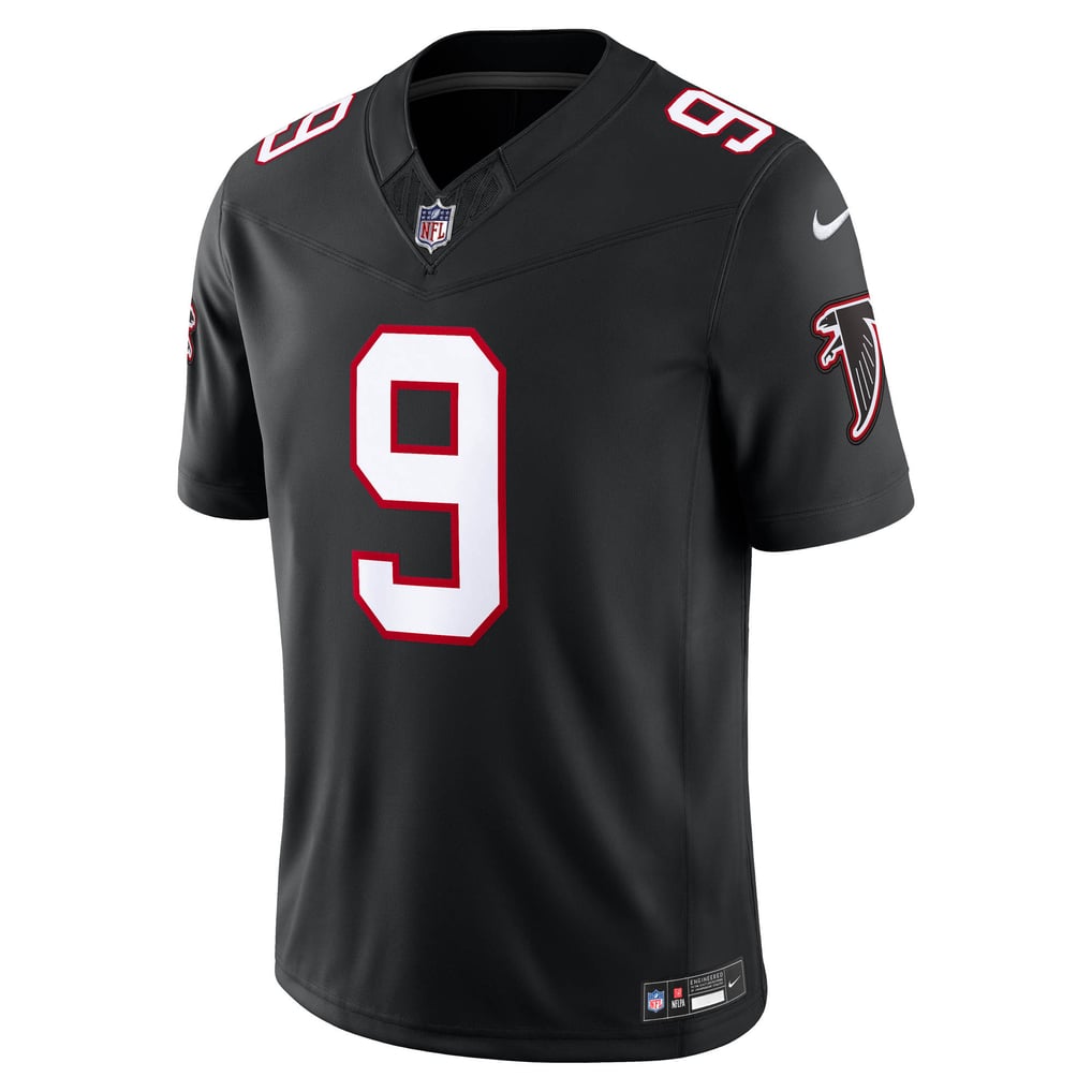 Men's Atlanta Falcons Michael Penix Jr. Black Alternate Throwback Vapor F.U.S.E. Stitched Limited Jersey