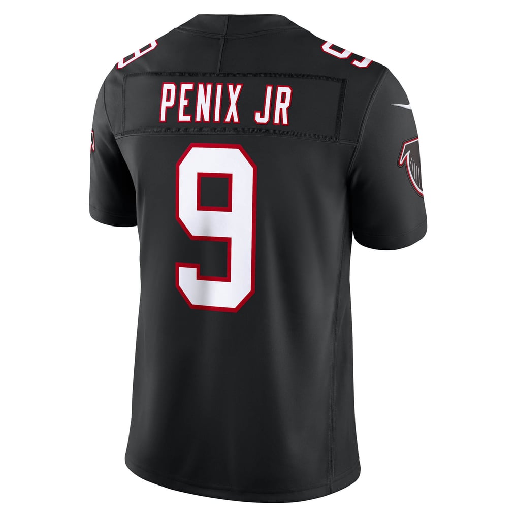 Men's Atlanta Falcons Michael Penix Jr. Black Alternate Throwback Vapor F.U.S.E. Stitched Limited Jersey