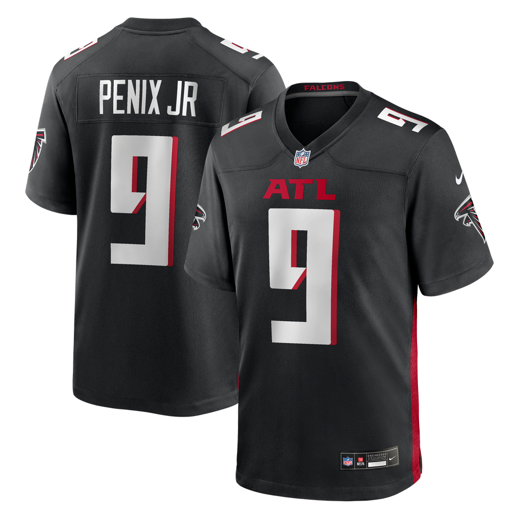 Men's Atlanta Falcons Michael Penix Jr. Black Player Game Jersey