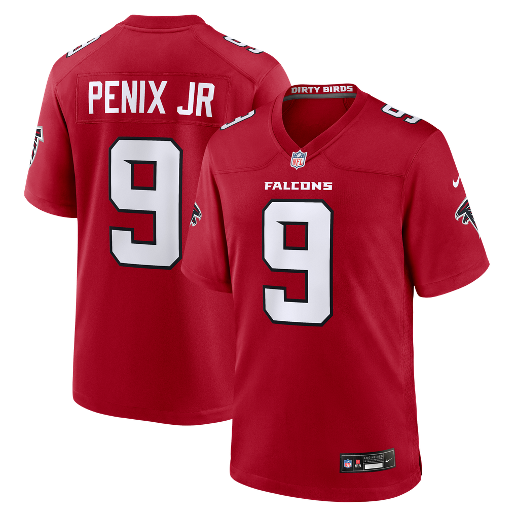 Men's Atlanta Falcons Michael Penix Jr. Red Game Jersey