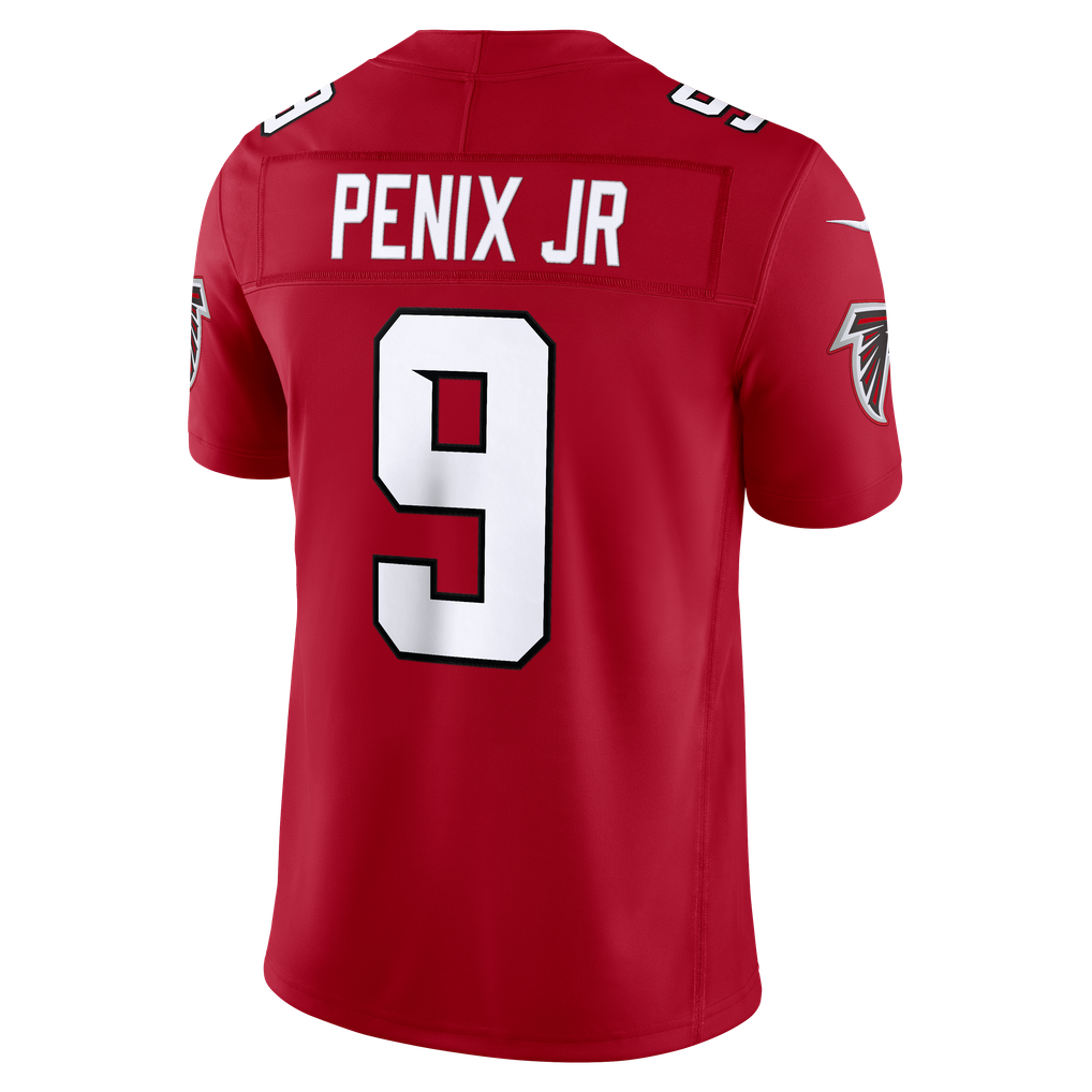 Men's Atlanta Falcons Michael Penix Jr. Red Team Vapor F.U.S.E. Stitched Limited Jersey