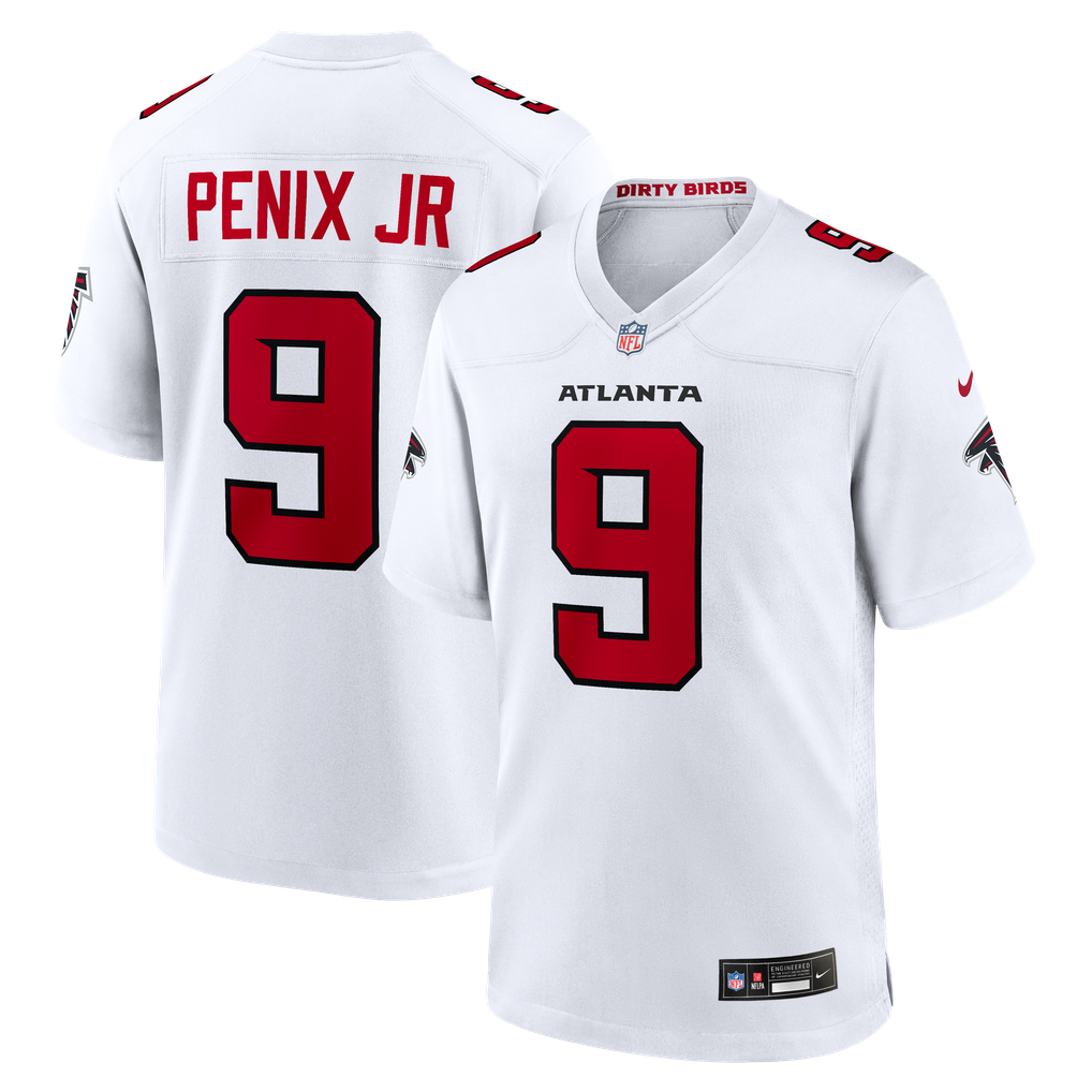 Men's Atlanta Falcons Michael Penix Jr. White Game Jersey