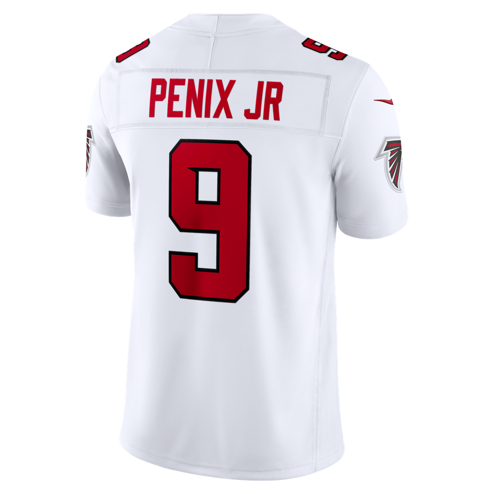 Men's Atlanta Falcons Michael Penix Jr. White Vapor F.U.S.E. Stitched Limited Jersey