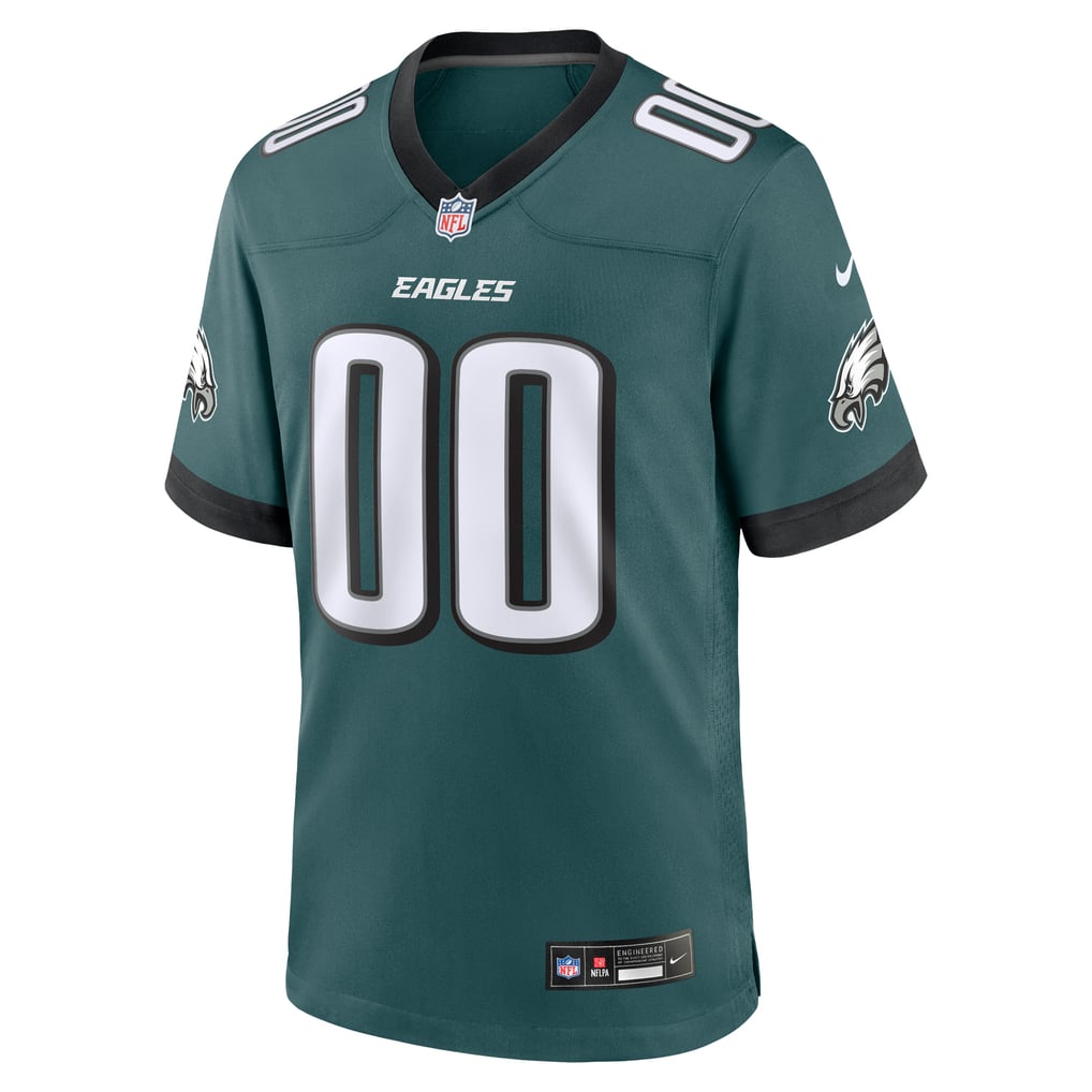 Men's Philadelphia Eagles Midnight Green Custom Game Jersey