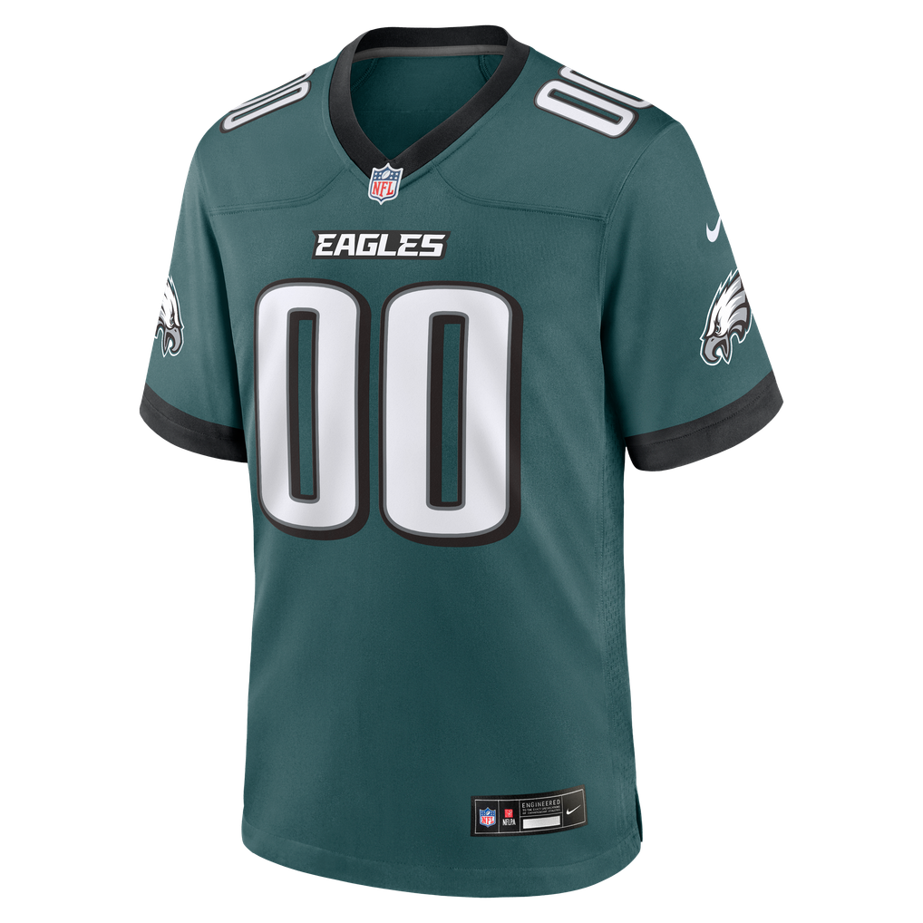 Men's Philadelphia Eagles Midnight Green Team Custom Game Jersey