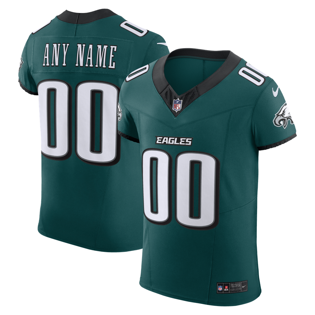 Men's Philadelphia Eagles Midnight Green Vapor F.U.S.E. Elite Custom Jersey