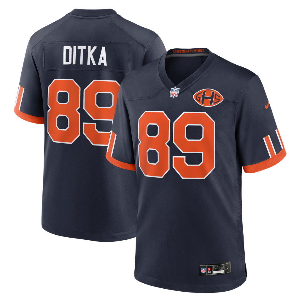 Men's Chicago Bears Mike Ditka Navy 2026 Rivalries Collection Game Jersey