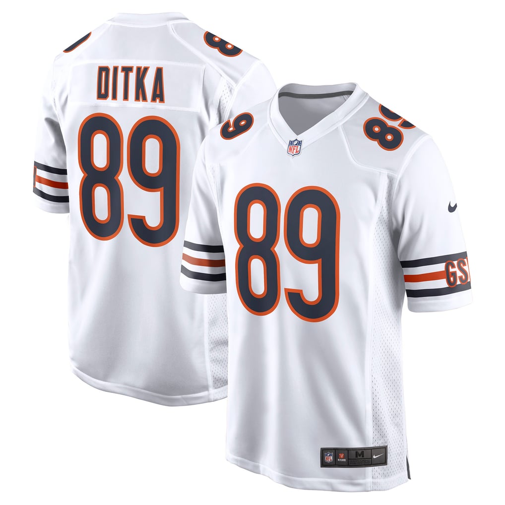 Men's Chicago Bears Mike Ditka White Retired Player Game Jersey