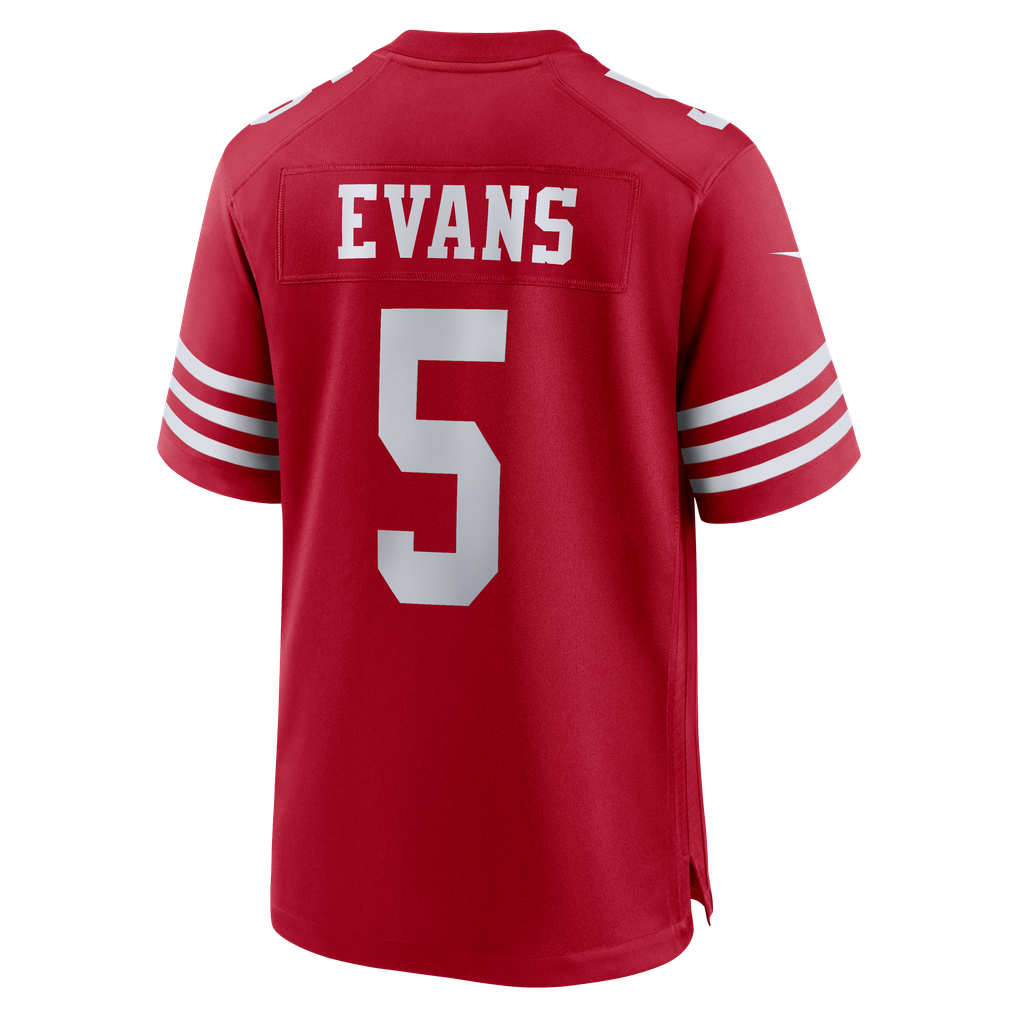 Men's San Francisco 49ers Mike Evans Scarlet 80th Anniversary Game Jersey