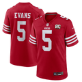 Men's San Francisco 49ers Mike Evans Scarlet 80th Anniversary Game Jersey